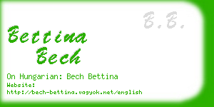 bettina bech business card